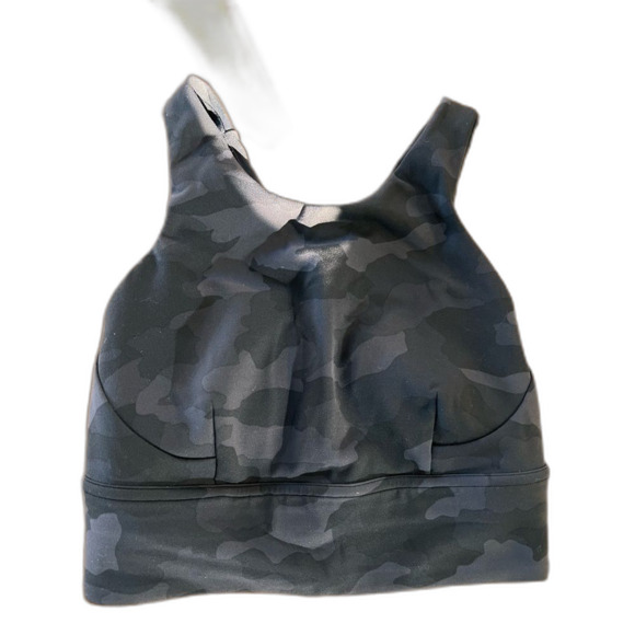 Lululemon Wunder Train Longline Bra in Heritage 365 Camo Deep Coal Multi size 4 - Picture 4 of 5